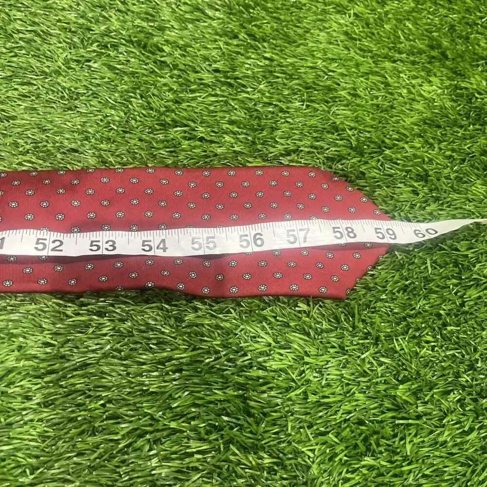 Liberty London Men's Vintage Silk Tie Red Blue Flower Made in USA 3 X 58